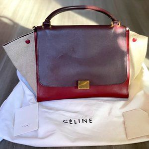 Celine Trapèze leather handbag